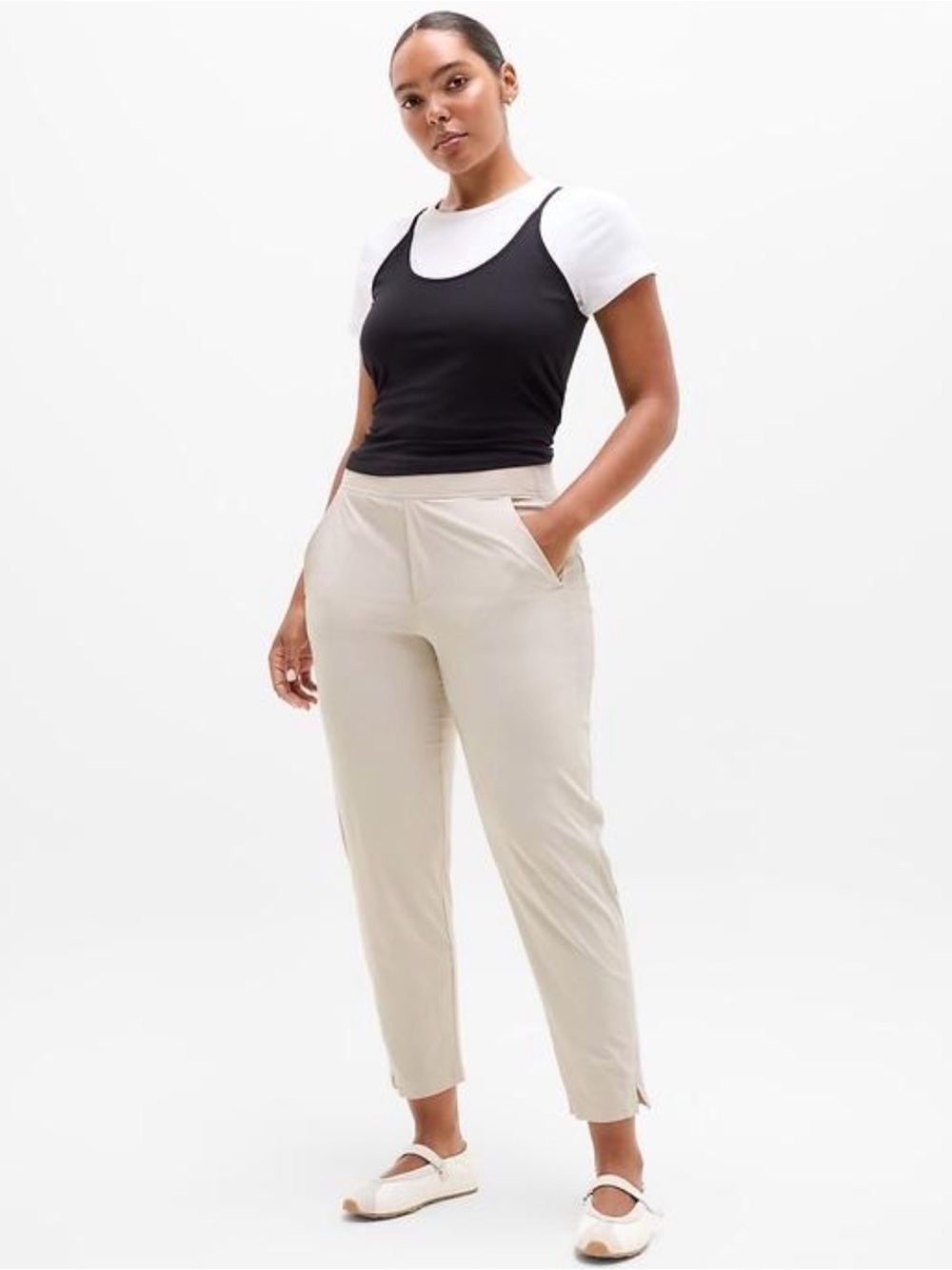 Athleta Brooklyn Ankle Pant Trench Pull On Travel Career Pants Women’s 16